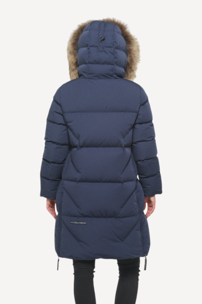 Пальто пуховое Марго SkyStretch Goose (Женский; 42; Индиго без*Меха)